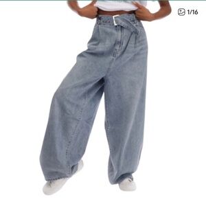 Armani Exchange Jeans Balloon Wide Leg J74 High Rise Women’s Size 30 Light Wash